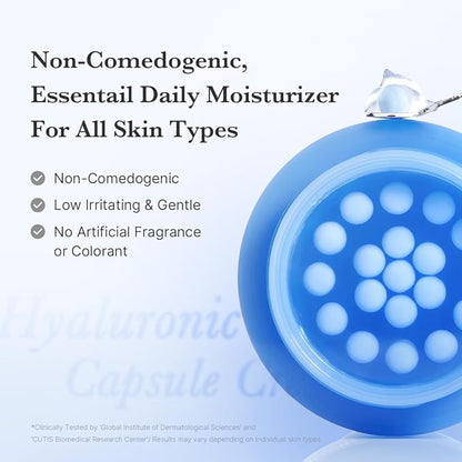 medicube Capsule Cream with Hyaluronic Acid | 120H Lasting Hydration, Barrier Care, Calming Daily Facial Moisturizer For All Skin Types | Panthenol & Ceramides | Korean Skincare, 1.94 oz
