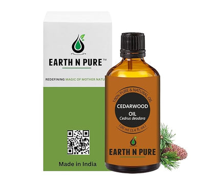 Earth N Pure Cedarwood Essential Oil for Skin and Hair | Natural and Therapeutic Grade | 100ML