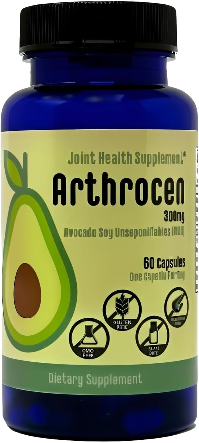 Joint Health Supplement with 300 mg ASU (Avocado Soy Unsaponifiables) – Supports Joint Mobility & Cartilage – Plant-Based Daily Joint Support – Non-GMO, Gluten & Dairy Free – 60-Day Supply