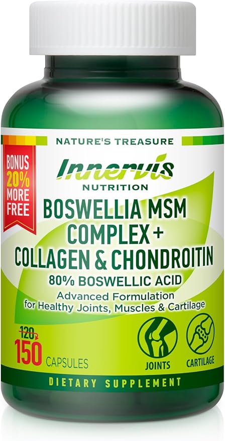 Boswellia MSM Complex 150 Caps – Supports Joint Health | Collagen, Chondroitin, Turmeric