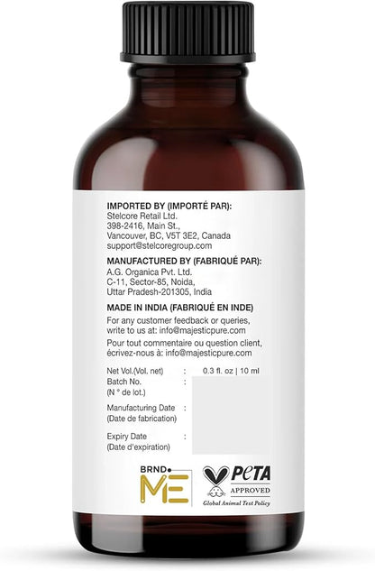 Majestic Pure Peppermint Essential Oil - 100% Pure Peppermint Oil for Aromatherapy, Massage & Topical Uses, Perfect for Diffuser & Essential Oil Diffuser - 0.3 fl. oz