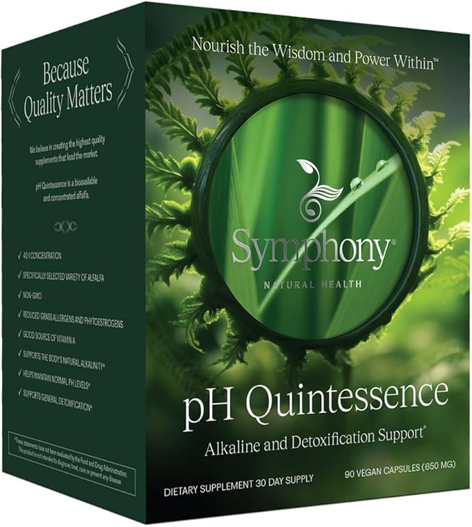 pH Quintessence® – Daily Greens Support for pH Balance & Metabolic Health | 40:1 Alfalfa-Based Formula for Alkalinization, Detoxification & Hormone Metabolism Support (90 Vegan Capsules)