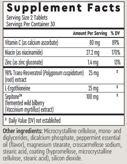 AURELIA Skin Perfection | Advanced Cellular Anti-Aging Supplement | Enhance Skin Clarity, & Tone | with Zinc, Resveratrol, Niacinamide, Ergothioneine, & Vitamin C