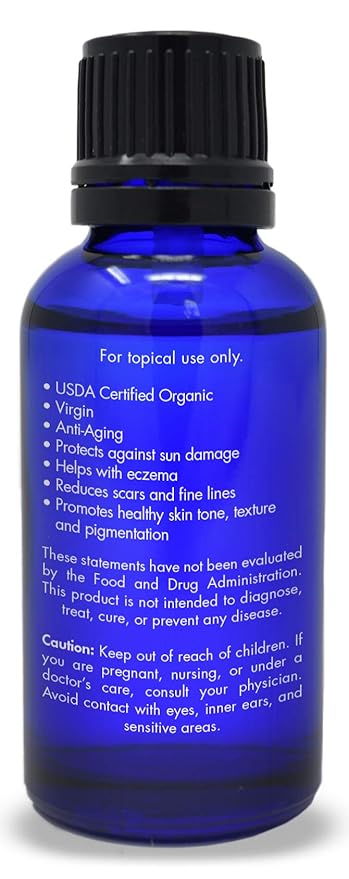 Zongle Therapeutics Organic, Rosehip Oil, for Face, Cold Pressed – 100% Pure, Rosehip Oil, for Skin, Hair, 1 OZ