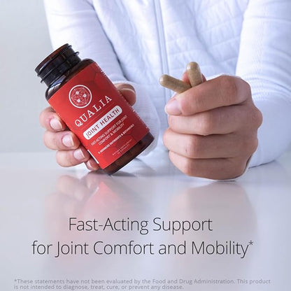 Qualia Joint Health 9 Advanced Joint Health nutrients: denatured Collagen, boswellia, tumeric, Boron, Ginger, L-carnitine. Cartilage Health, Tendon Strength, Healthy Joint Aging (1 Month Supply)