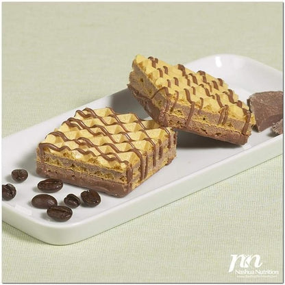 Proti-Thin High Protein Mocha Wafer Squares, Low Sugar, Low Carb, Aspartame Free, Diet Wafer Bars, Healthy Snack, 5 Servings, 2 Wafers per Serving