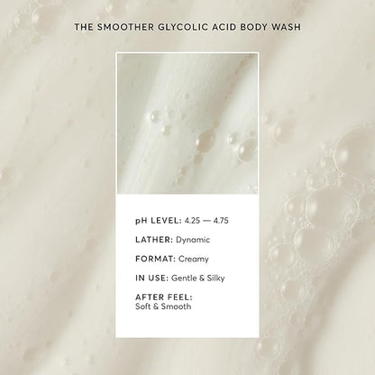 Naturium The Smoother Glycolic Acid Exfoliating Body Wash, Soft & Smoothing Cleanser, 16.9 oz