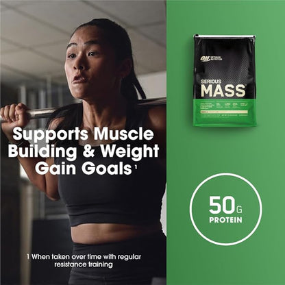 Optimum Nutrition Serious Mass Weight Gainer Protein Powder, Vitamin C and Zinc for Immune Support, Vanilla, 12 Pound (Packaging May Vary)