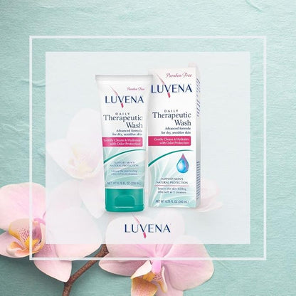 LUVENA Personal Wash - Intimate Wash for Women - Gentle Feminine Wash to Help Moisturize and Resist Odor - pH Balanced, Vitamin E, Paraben Free - Sweet Pea Scented 1pk- (6.76 oz)