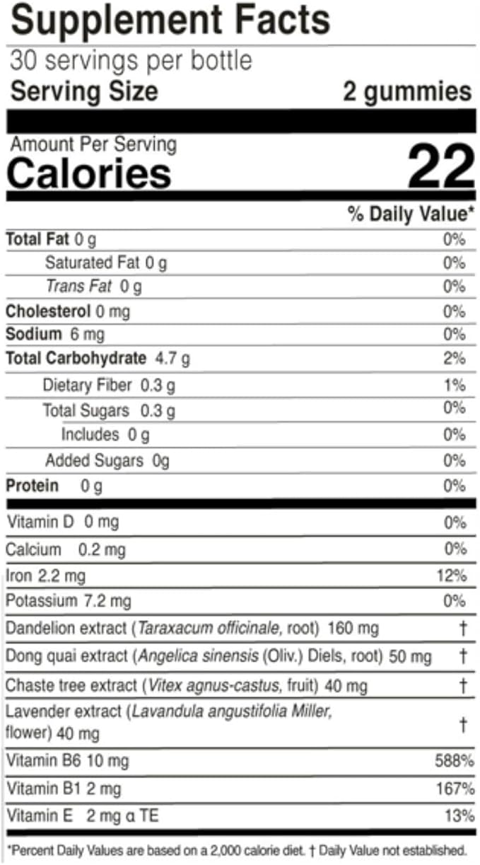 FARMASi Nutriplus Cycle Plus Gummies, Vegan Women Support Supplement with Botanical Extracts and Vitamin B6, Strawberry Lime Flavor, 60 Gummies, 5.8 oz