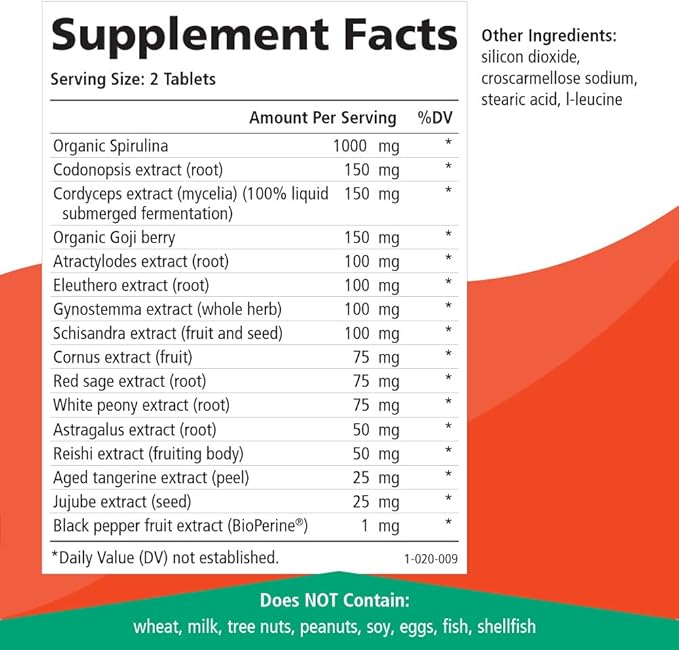 Energy Plus by Pure Essence - Caffeine Free, All Natural Herbal Energy and Focus Supplement - Smooth, No Jitters No Crash - 60 Tablets