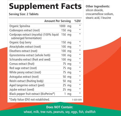 Energy Plus by Pure Essence - Caffeine Free, All Natural Herbal Energy and Focus Supplement - Smooth, No Jitters No Crash - 60 Tablets
