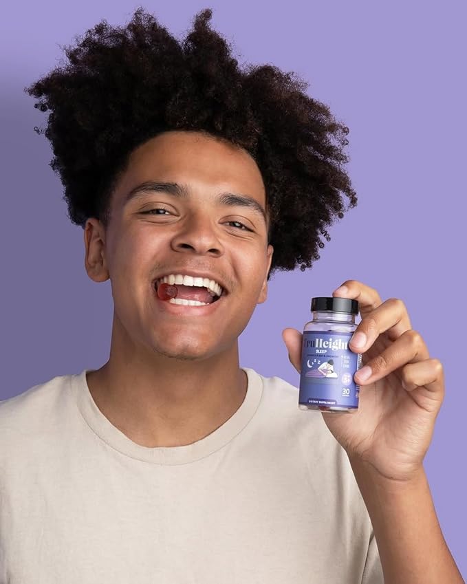 TruHeight Sleep Gummies - Kids & Teen Natural Sleep Aid for Tall & Growing Bodies - Pediatric Recommended Growth - Melatonin Gummy, Ashwagandha, L-Theanine, Lemon Balm - Mixed Berry, Taller Ages 4+