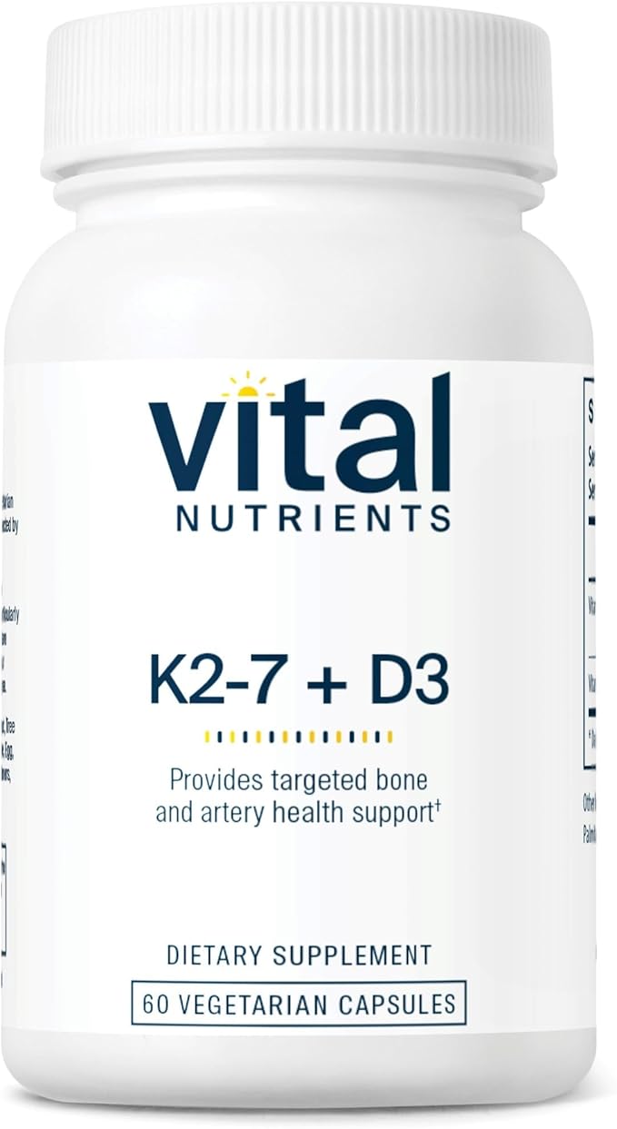 Vital Nutrients Vitamin D3 + K2-2000 IU - Vitamin D3 K2 Supplement - Vitamin D Complex for Healthy Calcium Levels, Muscle & Bone Health - Gluten, Dairy, Soy Free - 60 Capsules