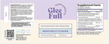GleeFull Meno Belly Flusher - Menopause Supplements for Women - Hormone Balance for Weight Loss - Supports Digestion to Maintain Healthy Metabolism