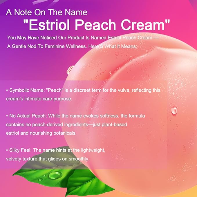 Bioidentical Estriol Cream | Intimate Peach Cream for Women 50g / 1.76 oz