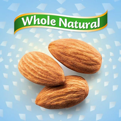 Blue Diamond Almonds Whole Natural Raw Snack Nuts, 25 Oz Resealable Bag (Pack of 2)