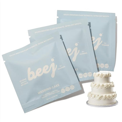 BEEJ Gummies for Couples - Natural Intimacy Gummy Candy - Romantic Gift for Birthday, Honeymoon, Anniversary, Valentines Day - No Artificial Flavors - Made in USA - 3 Pack, Wedding Cake