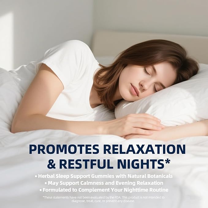 Radiya Natural Sleep Aid Gummies - Effective Melatonin 6 mg Fall Asleep Quickly and Gently in 30 Minutes - Sleep+ Gummies for Adults a Restful Night's Sleep - 60 Count (2pcs)