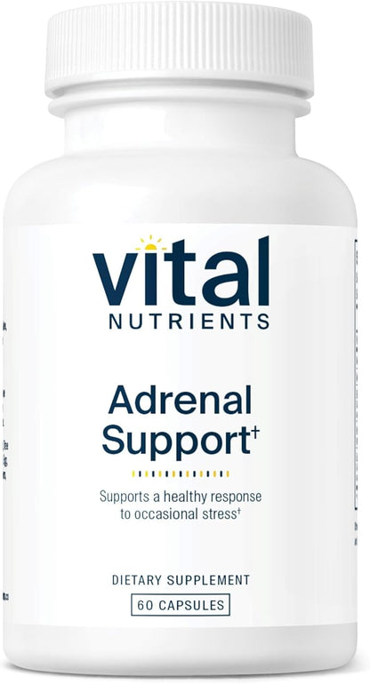 Vital Nutrients Adrenal Support - Adrenal Support Supplements for Gland Function and Cortisol Management - Supports Energy and Stress Levels - Gluten, Dairy, Soy Free - 60 Capsules