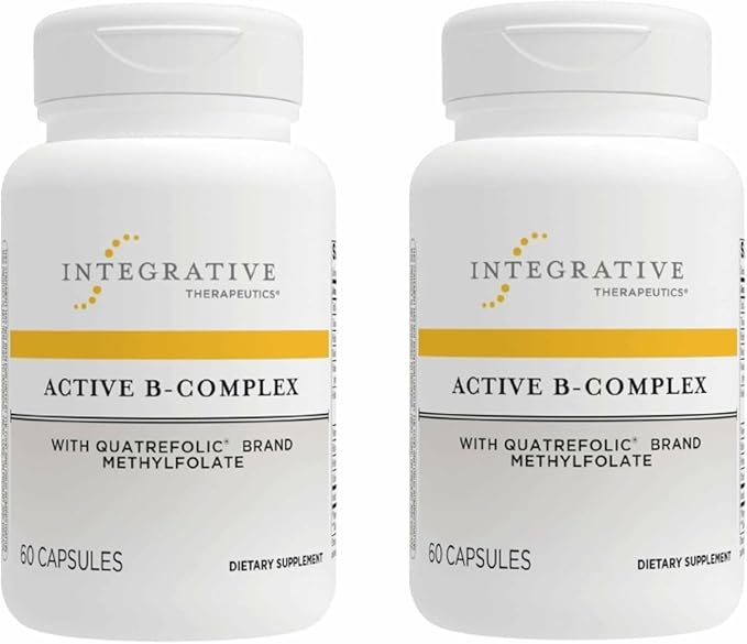 Integrative Therapeutics Active B-Complex - with Choline and Methyfolate - Cellular Energy, Immune Function & Heart Health Support with Vitamins B2, B6 & B12*- Gluten-Free - 120 Capsules (60 Servings)