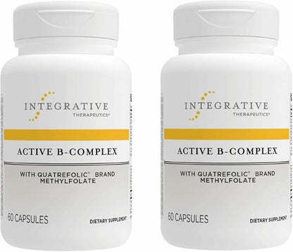 Integrative Therapeutics Active B-Complex - with Choline and Methyfolate - Cellular Energy, Immune Function & Heart Health Support with Vitamins B2, B6 & B12*- Gluten-Free - 120 Capsules (60 Servings)