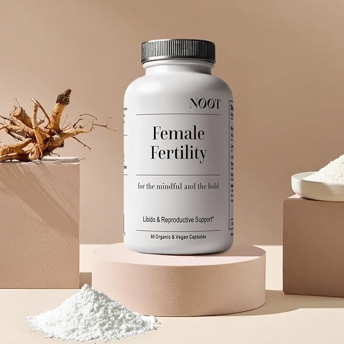 NOOT Female Fertility – Conception for Her with Myo-Inositol, D-Chiro Inositol, Shatavari, Vitex & CoQ10, Natural Hormone Balance for Women and Future Moms, Vegan, 60 Capsules