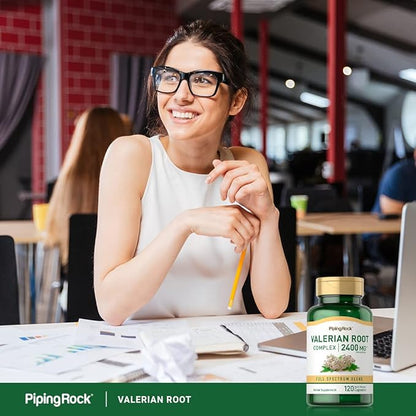 Piping Rock Valerian Root Capsules | 120 Count | Extract Supplement | Herbal Blend | Non-GMO, Gluten Free