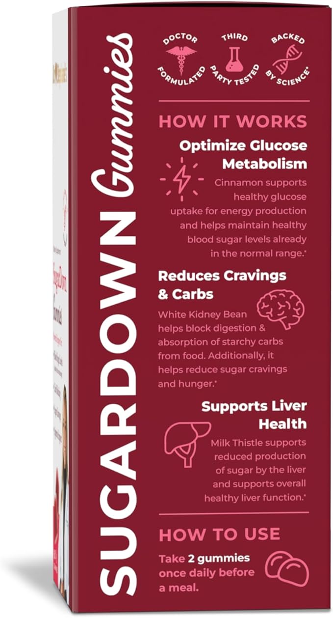 Dr. Stephanie’s SugarDown Gummies – 2 Pack - Ceylon & Cassia Cinnamon Supplement