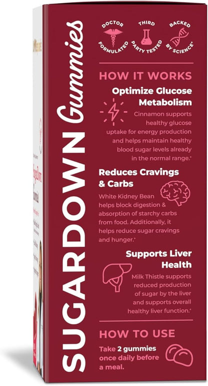 Dr. Stephanie’s SugarDown Gummies – 2 Pack - Ceylon & Cassia Cinnamon Supplement