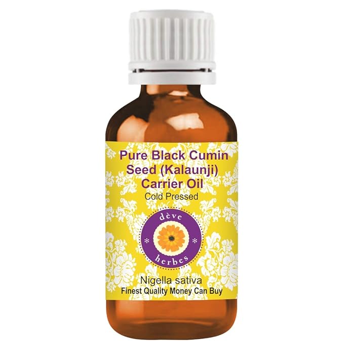 Deve Herbes Pure Black Cumin Seed (Kalaunji) Carrier Oil (Nigella Sativa) Cold Pressed 5ml (0.16 oz)