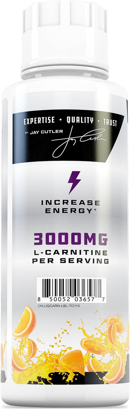 Cutler Nutrition Liquid L-Carnitine Fat Burner Supplement with Acetyl L-Carnitine & L-Carnitine Tartrate - Fat Burner Formula for Optimal Absorption, Energy & Muscle Support | Orange Flavor