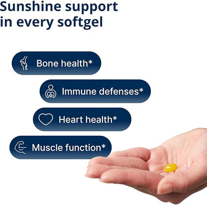 Metagenics Vitamin D3 + K - for Artery Health, Immune Support, Bone & Heart Health* - Vitamin D with MK-7 (Vitamin K2) - Non-GMO - Gluten-Free - 60 Softgels - 5,000 IU