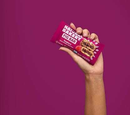 Nature’s Bakery Whole Wheat Fig Bars, Raspberry, Real Fruit, Vegan, Non-GMO, Snack bar, 1 box with 12 twin packs (12 twin packs)