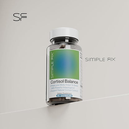 Cortisol Balance Supplement – Supports Stress, Focus & Daily Energy – with Ashwagandha, Rhodiola Rosea, L-Theanine, Magnesium, Zinc & B6 – Adaptogen Formula – Vegan Capsules