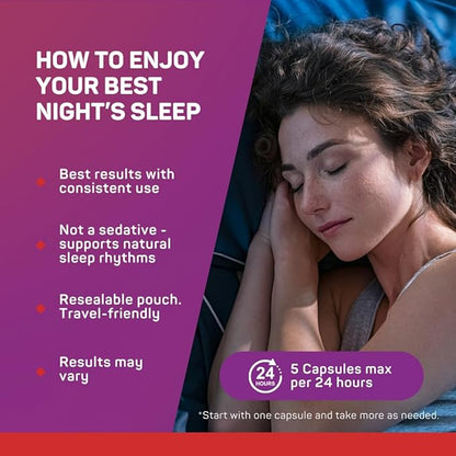 Melatonin-Free Sleep Gummies | Magnesium, Ashwagandha, Tart Cherry & L-Theanine | Natural Calm & Restful Sleep Support | Vegan, Sugar Free Bliss Berry | 30 Count