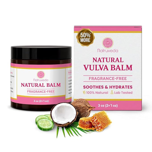 Fragrance Free Vulva Balm Moisturizer for Women – Intimate Hydration & Menopause Dryness Support – Natural Feminine Balm for Vulvar Irritation & Itching – Hormone Free – 3 oz