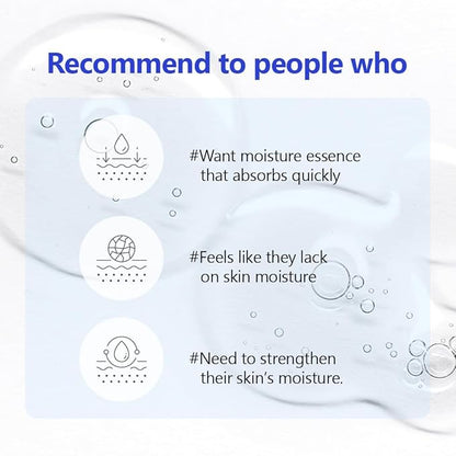ISNTREE Hyaluronic Acid Water Essence 50ml 1.69 fl.oz | Water Serum | Replenishes moisture | Non-sticky ﬁnish