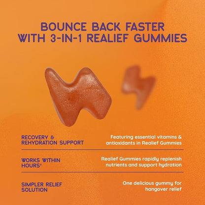 60 Count Post Party Gummies – DHM, Milk Thistle & Electrolytes – Wellness Support – Strawberry Flavor – Wake Up Refreshed