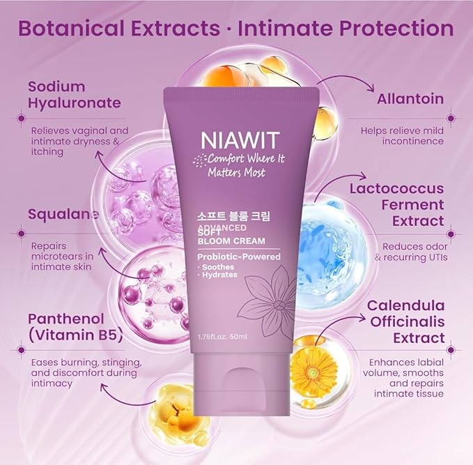 Advanced Soft Bloom Cream – Probiotic-Powered Feminine Moisturizer for Vulva & Intimate Area | Soothes, Hydrates & Protects | Daily Non-Irritating pH-Balanced Cream | 1.73 fl.oz