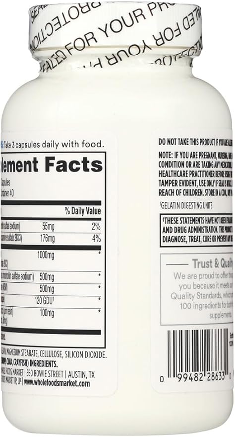 365 by Whole Foods Market, Glucosamine Chondroitin and MMS, 120 Capsules