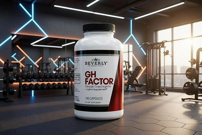 Beverly International GH Factor, 180 Capsules. Arginine and Lysine Supplement, Amino Acid Formula. Revitalize Your Physique.