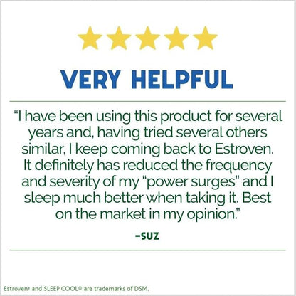 Estroven Sleep Cool for Menopause Relief, 30 Ct, Sleep Support Supplement With Clinically Proven Ingredients to Relieve Menopause Symptoms plus Night Sweats & Hot Flash Relief, Drug-No & Gluten-No