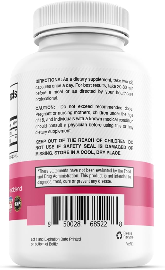 Myo & D-Chiro Inositol Plus Supplement Blend, Hormonal Balance, Healthy Ovulation and Overall Wellness Support for Women, Fertility and Pregnancy Health, 60 Capsules