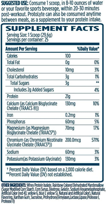 VMI Sports | ProtoLyte Whey Isolate Protein Powder | Low Calorie Whey for Weight Loss and Muscle Gain | Digestive Enzymes | Non-GMO (1.6 lb, Marshmallow Charms)
