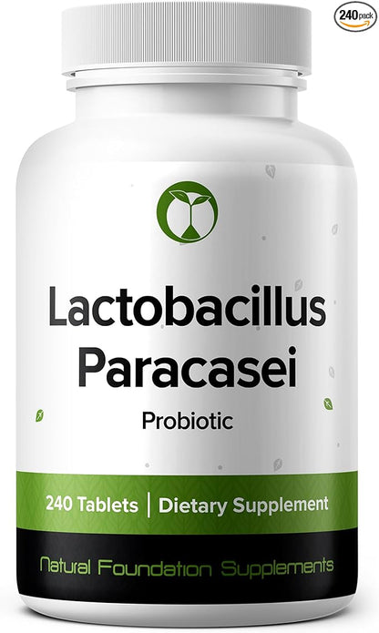 Lactobacillus Paracasei Probiotic Supplement 240 Tablets 3 Billion CFU Probiotics for Men & Women Supports Intestinal Digestive & Gut Health (240, Lactobacillus Paracasei)