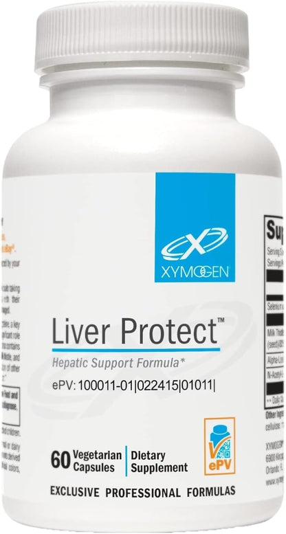 XYMOGEN Liver Protect - Liver Health & Antioxidant Support Supplement* - Milk Thistle, Alpha-Lipoic Acid, NAC & Selenium - Gluten-Free & Vegetarian - 60 Capsules