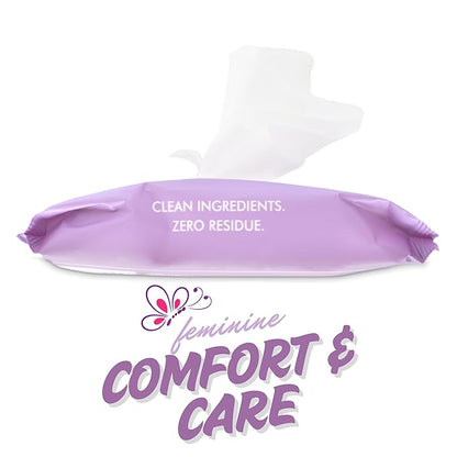 Fresh One Feminine Wipes - Natural pH Balanced Intimate Wipes for women | Soothing, Gentle Cleansing | Feminine Hygiene Wipes for Sensitive Skin, Personal Care, & Daily Use