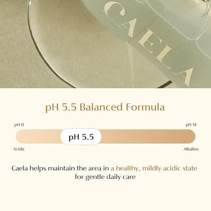 CAELA Feminine Wash Gel, pH-Balanced Formula with Triple Lactobacillus Ferment Complex, Vegan K-Beauty Intimate Care for Women, Sea Buckthorn & Damask Rose, Sulfate-Free, 6.76 Fl Oz