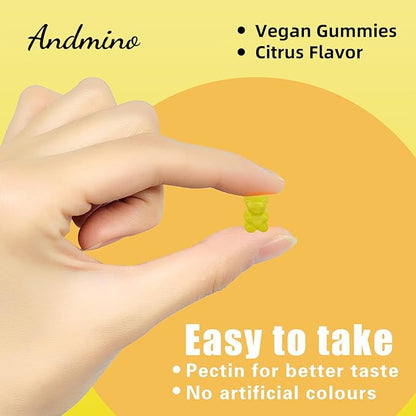 Vitamin D3 K2 Magnesium Gummies | 5000IU D3 + 100mcg K2 MK-7 + 150mg Magnesium Glycinate | for Bone, Immune & Sleep Support | Non-GMO, Vegan, Gluten Free | Citrus Flavor, 60 Count
